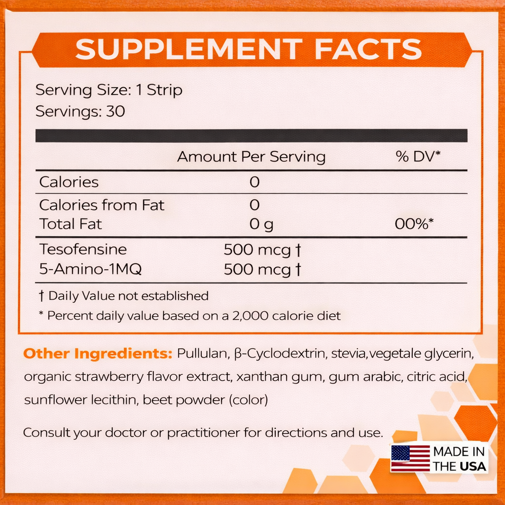 Melts Pro™ Tesofensine + 5-Amino-1MQ Dissolving Strips - Image 2